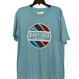 NWT Beaver Creek Colorado Graphic Tee - Light Blue